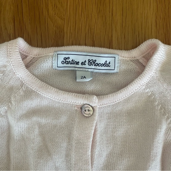 Tartine et Chocolat Soft Pink Button Down Cardigan - Picture 2 of 2